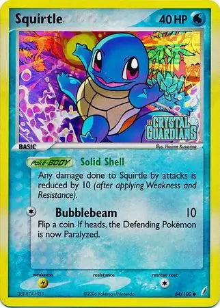 EX Crystal Guardians Squirtle #64/100 reverse holo